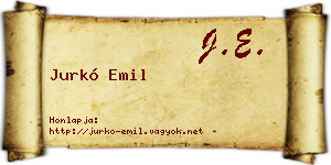 Jurkó Emil névjegykártya